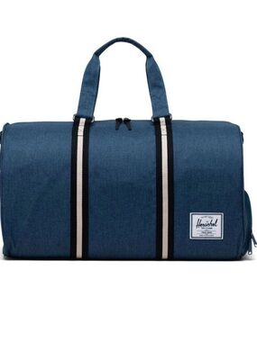 Herschel Supply Company Navy Novel Duffel Bag with White Stripe Accents